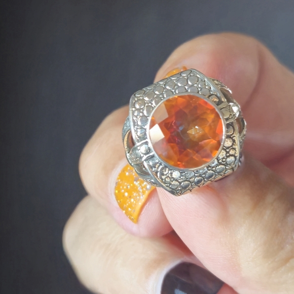 Nicky Butler 925 Sterling Silver Honey Quartz Designer Signed Ring NB Size 8 NWT - Picture 10 of 16